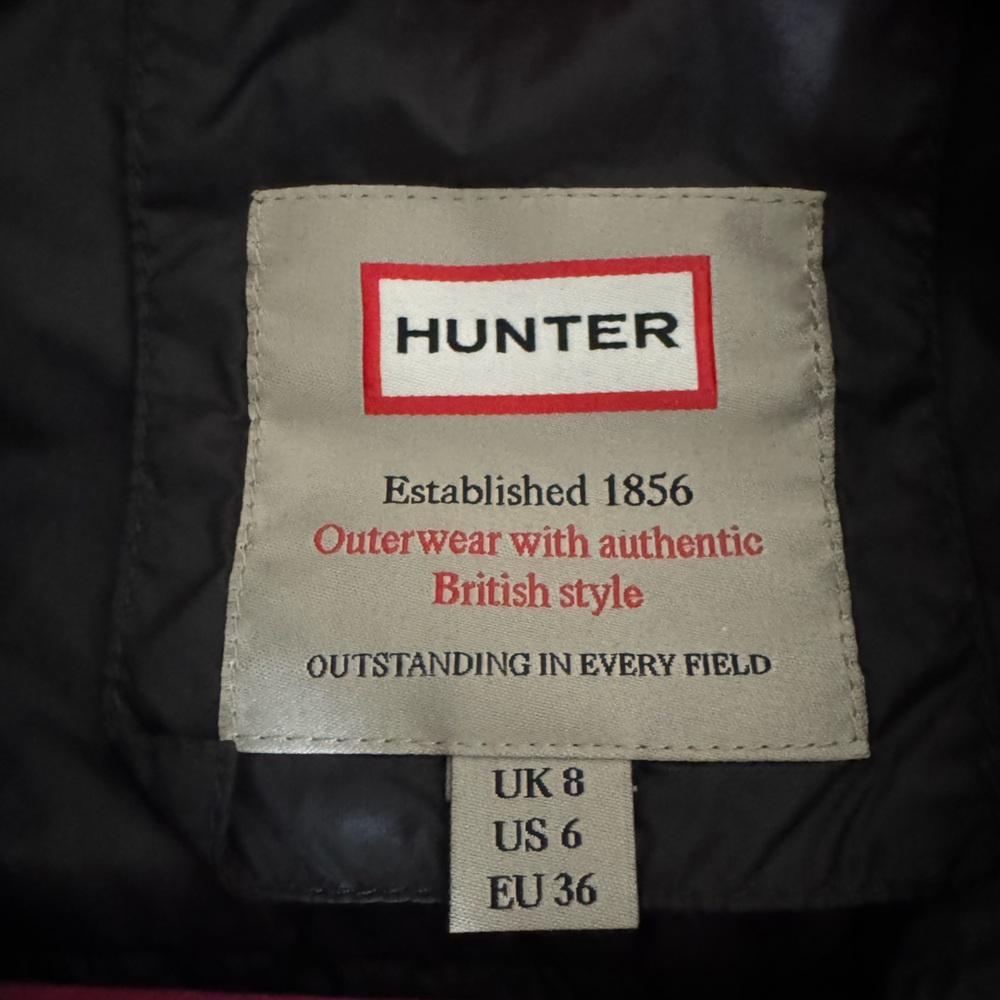 Hunter Black Quilted Women's Jacket Sz 6 - Picture 8 of 10